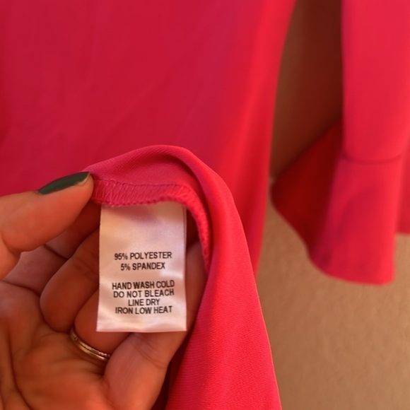 Creme de la Creme Fuchsia Trumpet Hem Bodycon Midi Dress - Picture 7 of 8